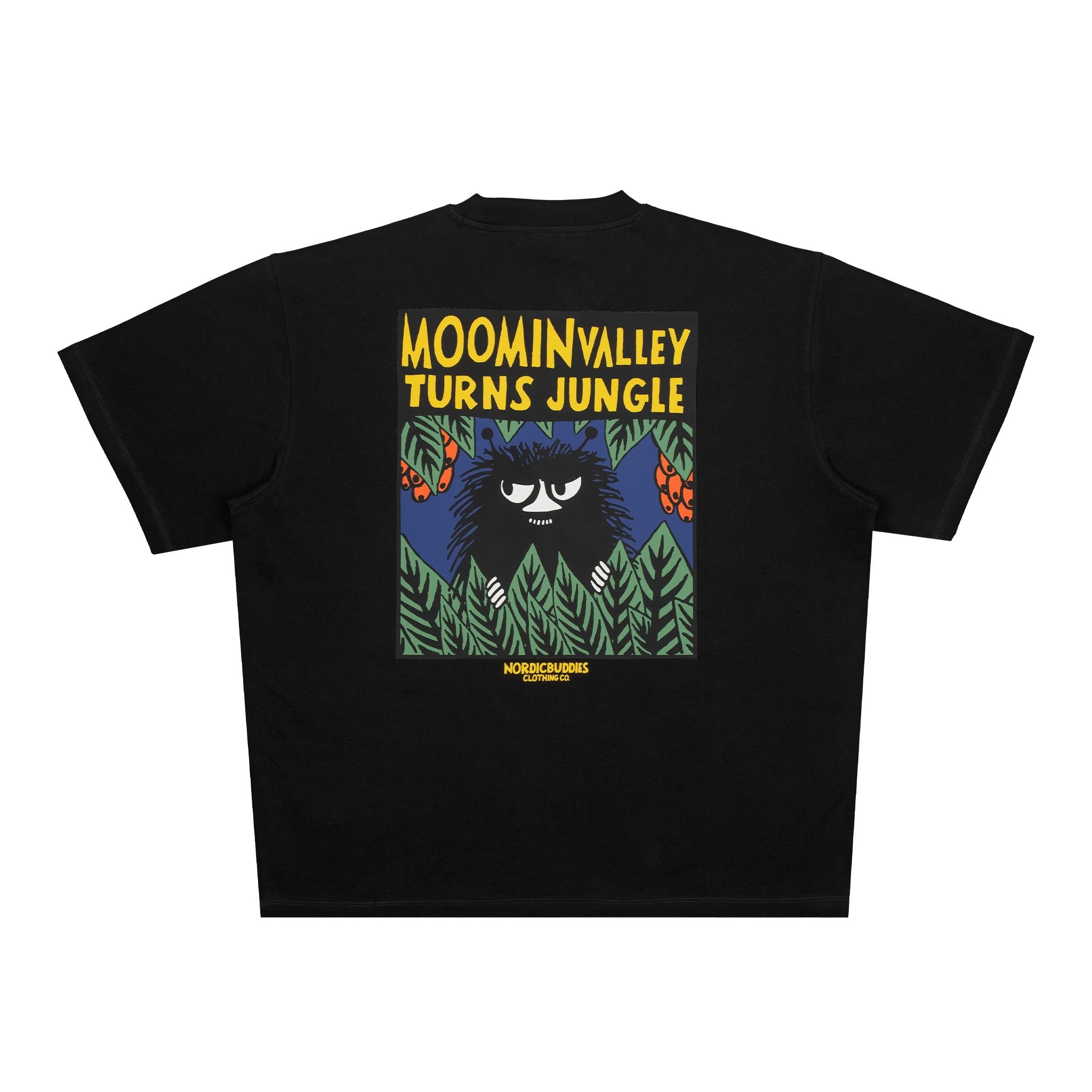 Moomin Jungle Heavy Unisex T-shirt - Black