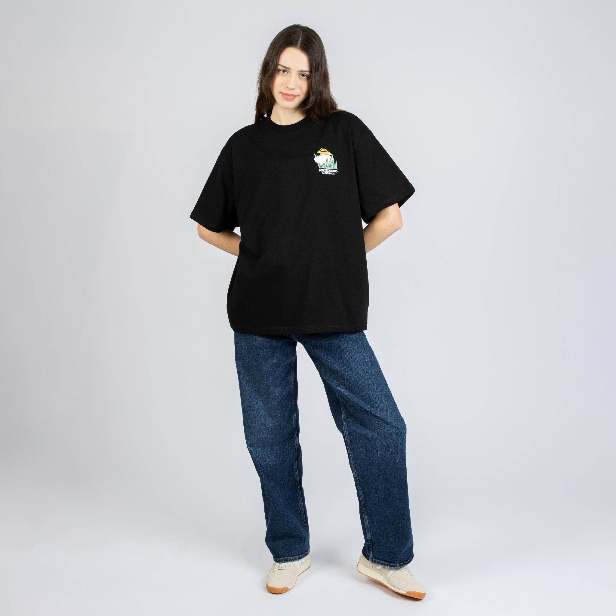 Moomin Jungle Heavy Unisex T-shirt - Black